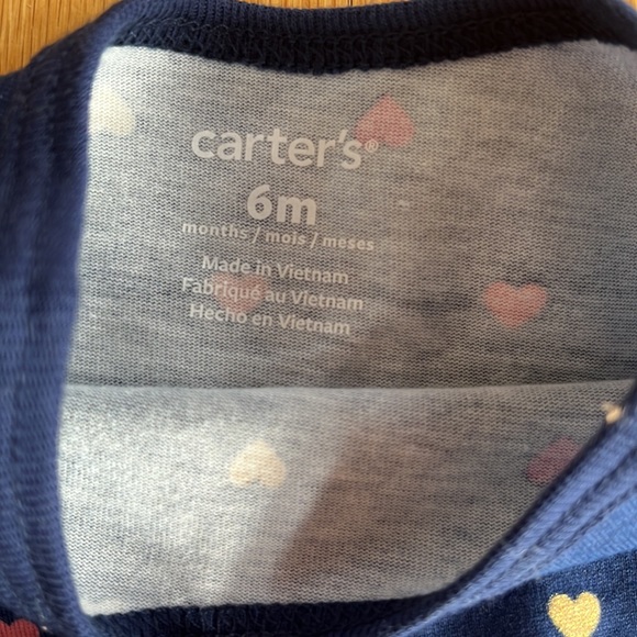 🆕! Carter’s Navy Tulle Heart Print Dress - 6 MTH - Picture 2 of 5